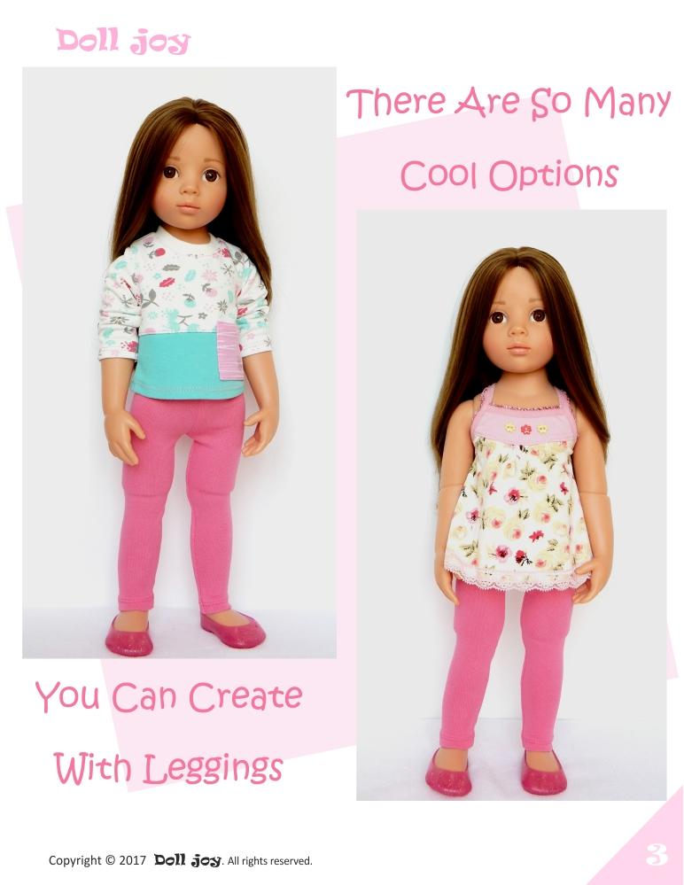 Doll Joy Gotz 19 Inch Leggings Pattern for 19" Gotz Happy Kidz Dolls Pixie Faire