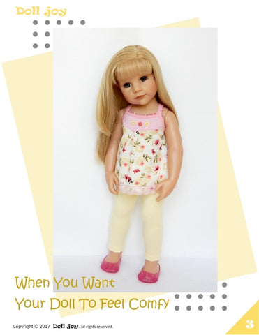 Doll Joy Gotz 19 Inch Leggings Pattern for 19" Gotz Hannah Dolls Pixie Faire