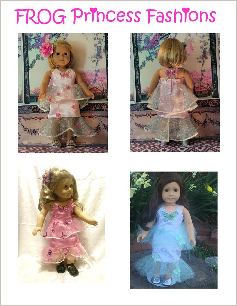 Frog Princess Fashions Machine Embroidery Design FREE Lace Butterfly Trio Machine Embroidery Design Set Pixie Faire