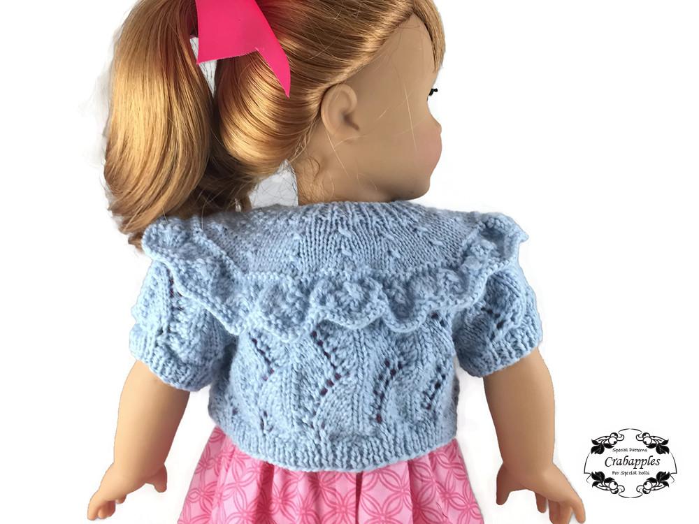 Crabapples Knitting Frilled Cardigan Knitting Pattern Pixie Faire