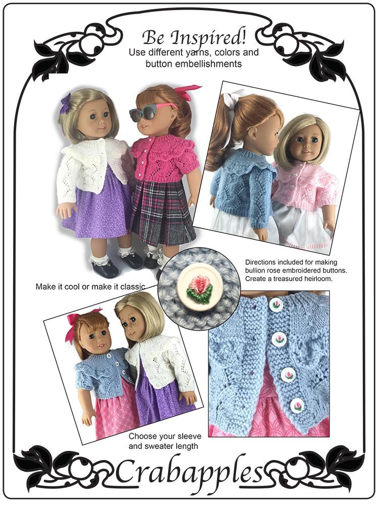 Crabapples Knitting Frilled Cardigan Knitting Pattern Pixie Faire