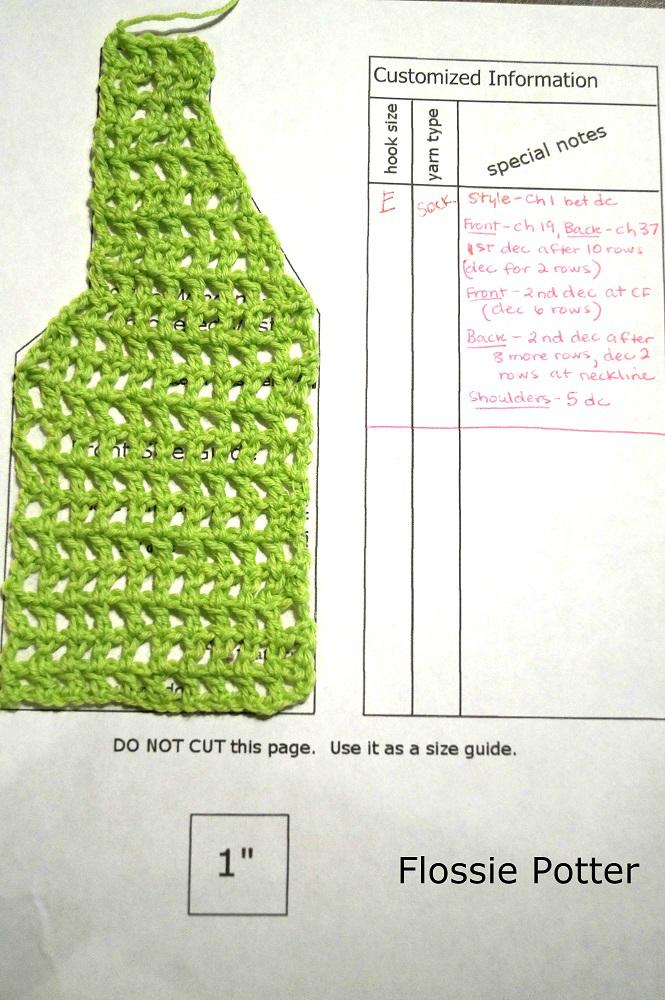 Flossie Potter Crochet 1970s Winging-It Crocheted Vest 18” Doll Crochet Pattern Pixie Faire
