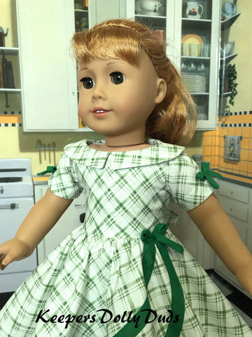 Keepers Dolly Duds Designs 18 Inch Historical 1950s Circle Swirl Dress 18" Doll Clothes Pattern Pixie Faire