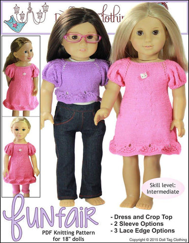 Doll Tag Clothing Knitting Funfair Knitting Pattern Pixie Faire