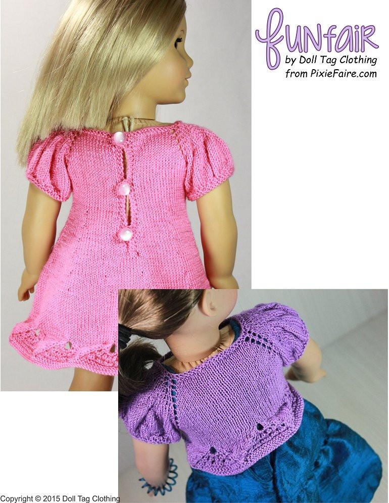 Doll Tag Clothing Funfair Doll Clothes Pattern 18 inch American Girl Dolls