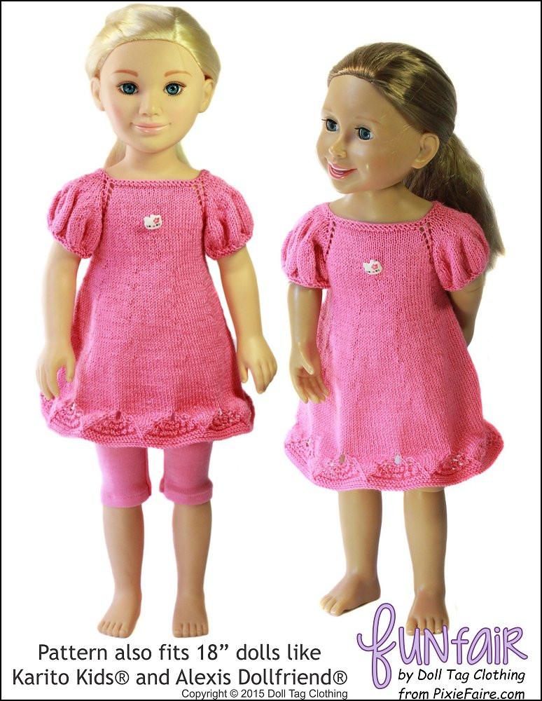 Doll Tag Clothing Funfair Doll Clothes Pattern 18 inch American Girl Dolls