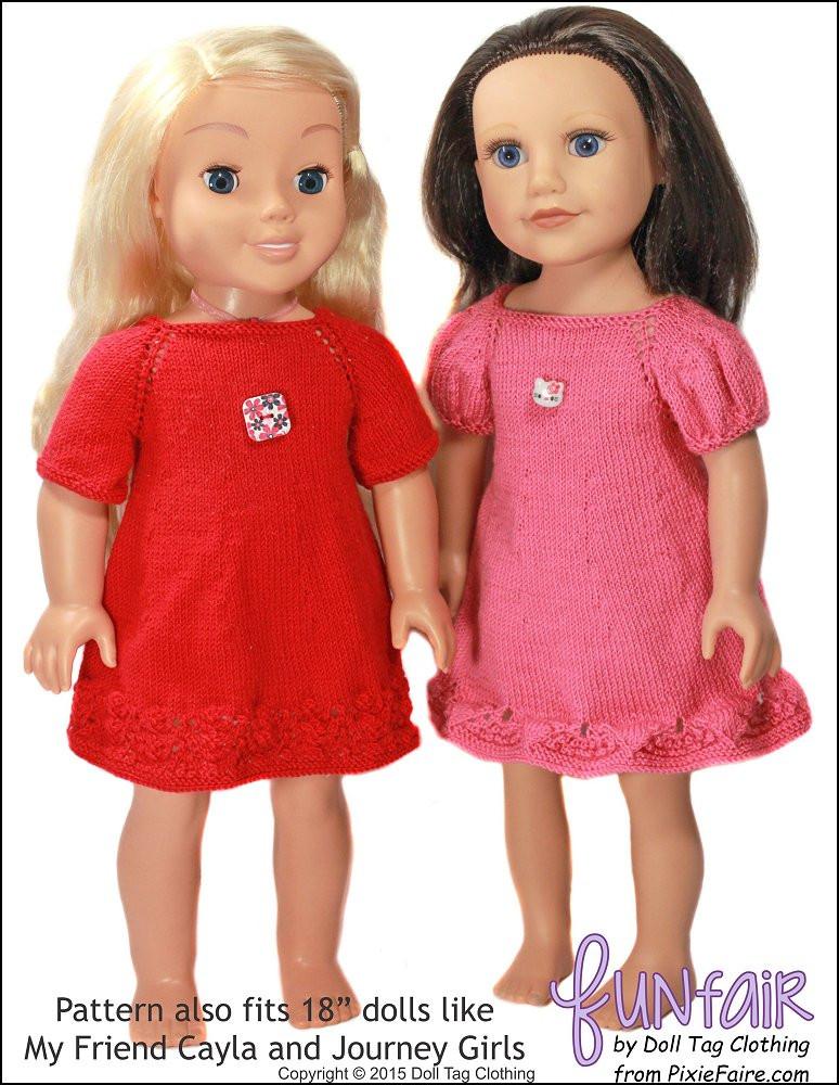 Doll Tag Clothing Knitting Funfair Knitting Pattern Pixie Faire