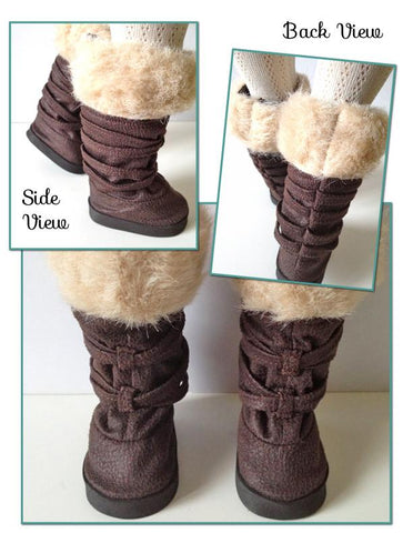 Miche Designs Shoes Fur Trimmed Boots 18" Doll Shoe Pattern Pixie Faire