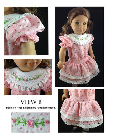 Crabapples 18 Inch Historical Garden Party Dress Bundle 18" Doll Clothes Pattern Pixie Faire