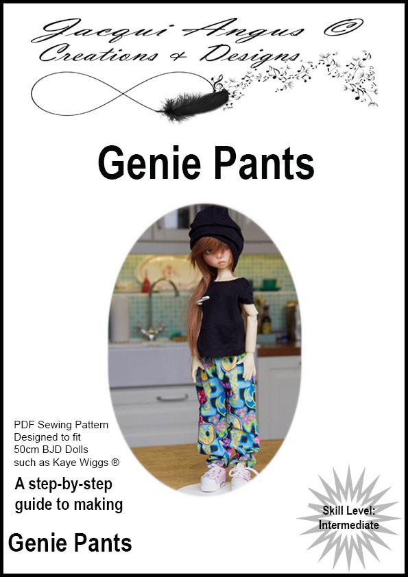 Jacqui Angus Creations & Designs Genie Pants Doll Clothes Pattern MSD