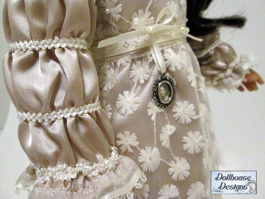 Dollhouse Designs 18 Inch Historical Georgiana 1812 Regency Gown 18" Doll Clothes Pattern Pixie Faire