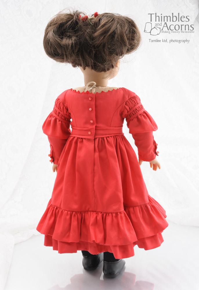 Thimbles and Acorns 18 Inch Historical Gigot Sleeve Dress 18" Doll Clothes Pixie Faire