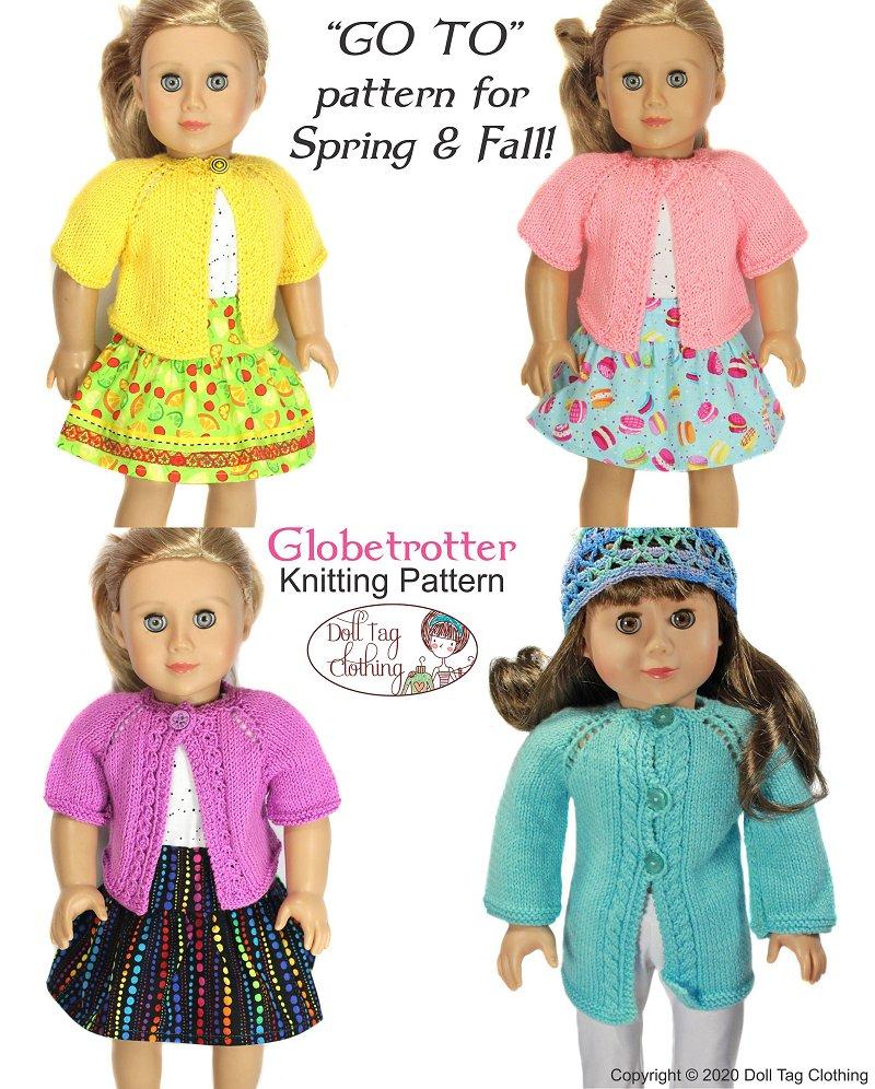 Doll Tag Clothing Knitting Globetrotter Sweater Knitting Pattern Pixie Faire