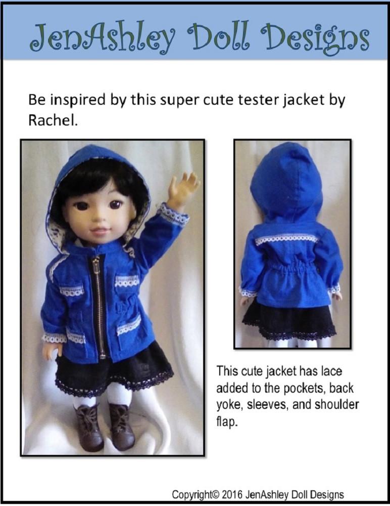 Jen Ashley Doll Designs WellieWishers Go Everywhere Anorak Jacket for 13-14.5 Inch Dolls Pixie Faire