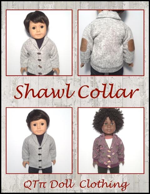 QTπ Doll Clothing 18 Inch Modern Old School Grandpa Sweater 18" Doll Clothes Pixie Faire