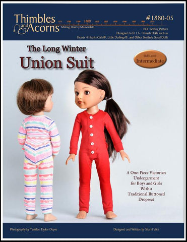 Thimbles and Acorns Little Darling Union Suit Pattern for 13-14" Dolls Pixie Faire