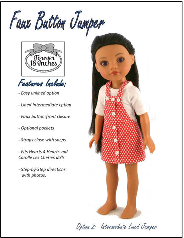 Forever 18 Inches H4H/Les Cheries Faux Button Jumper for 13" - 14" Dolls Pixie Faire