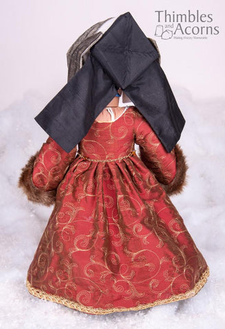 Thimbles and Acorns 18 Inch Historical Renaissance Faire Hampton Court Gown 18" Doll Clothes Pixie Faire