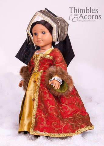 Thimbles and Acorns 18 Inch Historical Renaissance Faire Hampton Court Gown 18" Doll Clothes Pixie Faire