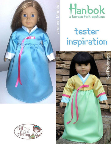 Doll Tag Clothing 18 Inch Historical Korean Hanbok 18" Doll Clothes Pixie Faire