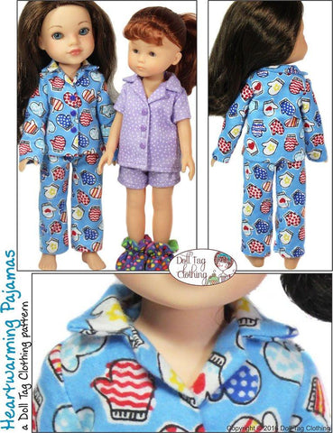 Doll Tag Clothing H4H/Les Cheries Heartwarming Pajamas Pattern for Les Cheries and Hearts For Hearts Girls Dolls Pixie Faire