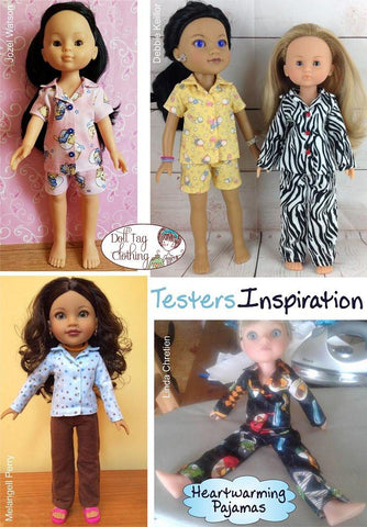 Doll Tag Clothing H4H/Les Cheries Heartwarming Pajamas Pattern for Les Cheries and Hearts For Hearts Girls Dolls Pixie Faire