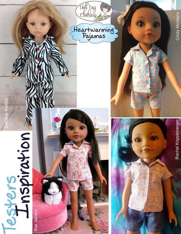 Doll Tag Clothing H4H/Les Cheries Heartwarming Pajamas Pattern for Les Cheries and Hearts For Hearts Girls Dolls Pixie Faire