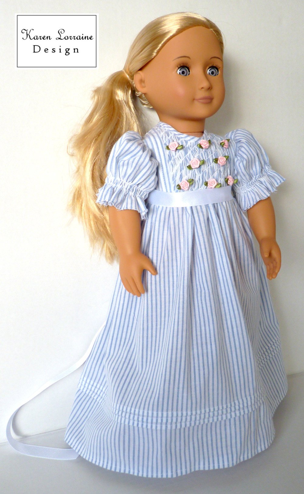 Karen Lorraine Design 18 Inch Historical Heirloom Entree 18" Doll Clothes Pattern Pixie Faire
