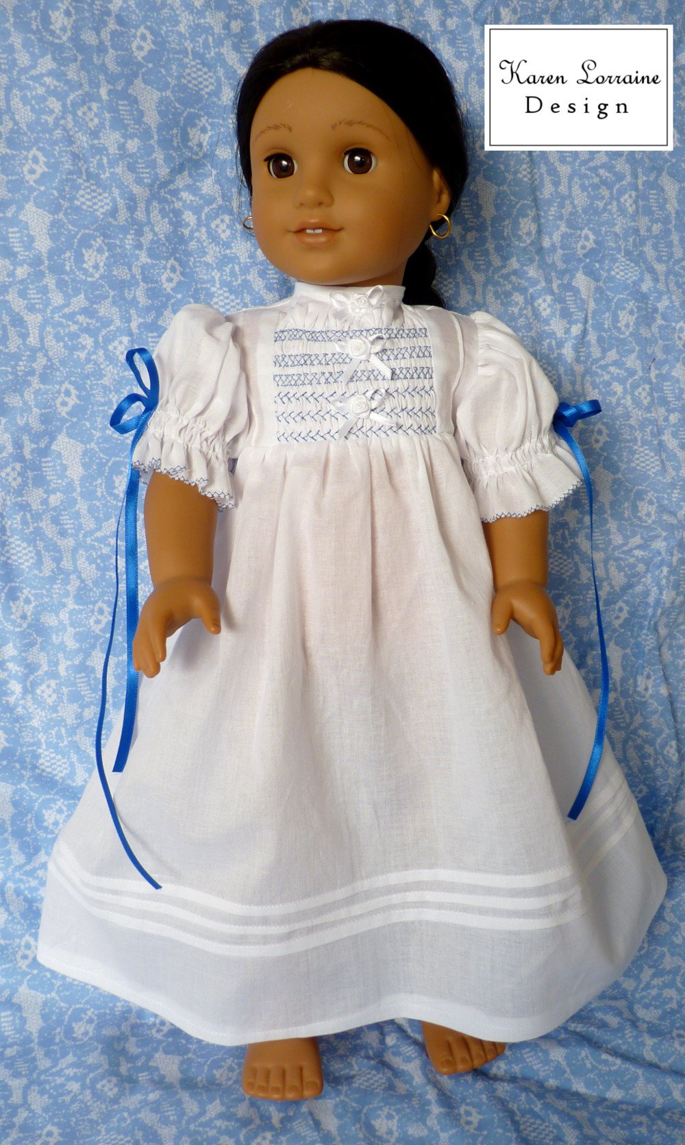 Karen Lorraine Design 18 Inch Historical Heirloom Entree 18" Doll Clothes Pattern Pixie Faire