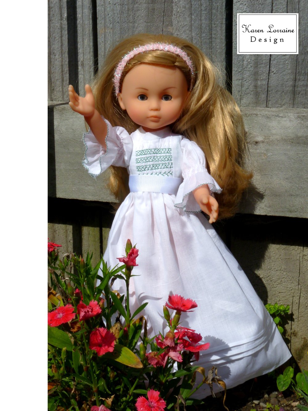 Karen Lorraine Design WellieWishers Heirloom Entree 13-14.5 Inch Doll Clothes Pattern Pixie Faire