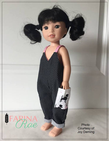 Farina Rae WellieWishers Hip Hop Hannah Romper 14-14.5" Doll Clothes Pattern Pixie Faire