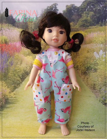 Farina Rae WellieWishers Hip Hop Hannah Romper 14-14.5" Doll Clothes Pattern Pixie Faire