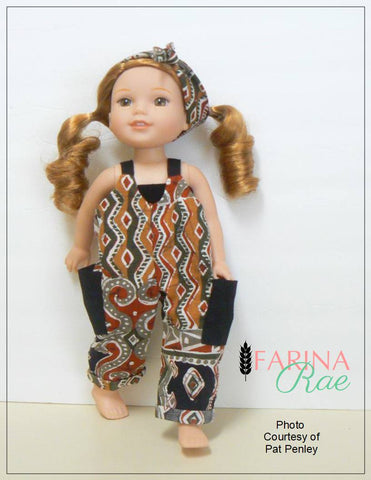 Farina Rae WellieWishers Hip Hop Hannah Romper 14-14.5" Doll Clothes Pattern Pixie Faire