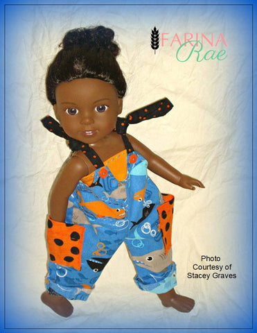 Farina Rae WellieWishers Hip Hop Hannah Romper 14-14.5" Doll Clothes Pattern Pixie Faire