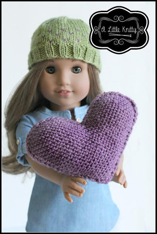 A Little Knitty Knitting FREE Happy Heart Pillow Knitting Pattern Pixie Faire