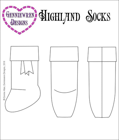 Genniewren 18 Inch Modern Unisex Highland Bundle 18" Doll Clothes Pattern Pixie Faire