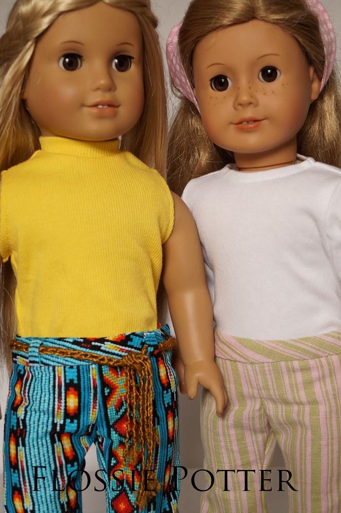 Flossie Potter 18 Inch Historical Hip-Hugger Bell Bottoms 18" Doll Clothes Pixie Faire