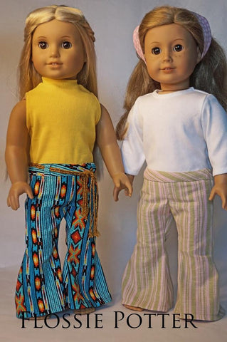 Flossie Potter 18 Inch Historical Hip-Hugger Bell Bottoms 18" Doll Clothes Pixie Faire