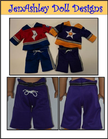 Jen Ashley Doll Designs 18 Inch Modern Lighting Lamps Hockey Uniform 18" Doll Clothes Pattern Pixie Faire