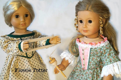 Flossie Potter 18 Inch Historical 18th & 19th Century Homespun Handicrafts 18" Doll Accessory Pattern Pixie Faire
