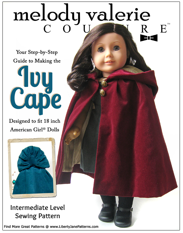 Ivy Cape 18 inch Doll Clothes Pattern PDF Download ivy-cape-18-inch-doll-clothes-pattern-pdf-download