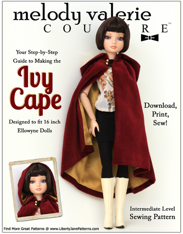 Melody Valerie Couture Ellowyne Ivy Cape for Ellowyne Dolls Pixie Faire