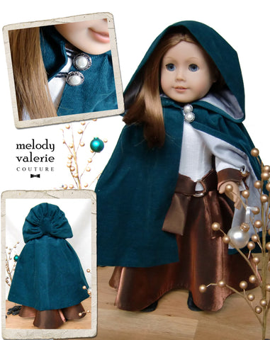 Melody Valerie Couture 18 Inch Modern Ivy Cape 18" Doll Clothes Pixie Faire