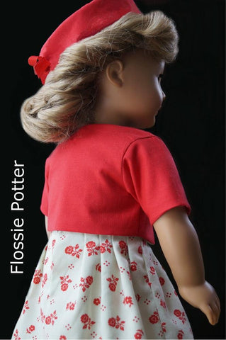 Flossie Potter 18 Inch Historical Ladies' Club Jacket 18" Doll Clothes Pattern Pixie Faire