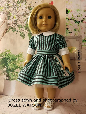 Flossie Potter 18 Inch Historical Joni's Uptown Dress 18" Doll Clothes Pattern Pixie Faire