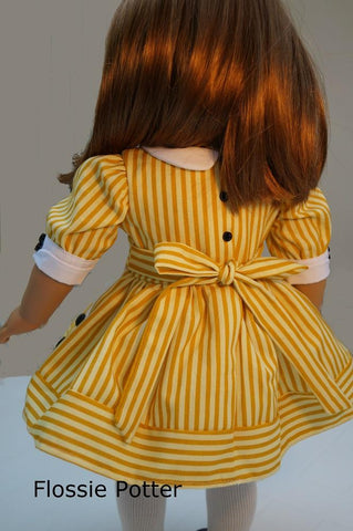 Flossie Potter 18 Inch Historical Joni's Uptown Dress 18" Doll Clothes Pattern Pixie Faire