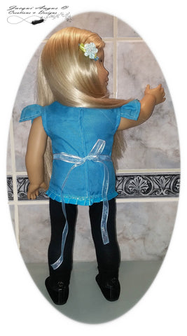 Jacqui Angus Creations & Designs 18 Inch Modern Tea Time Blouse 18" Doll Clothes Pattern Pixie Faire
