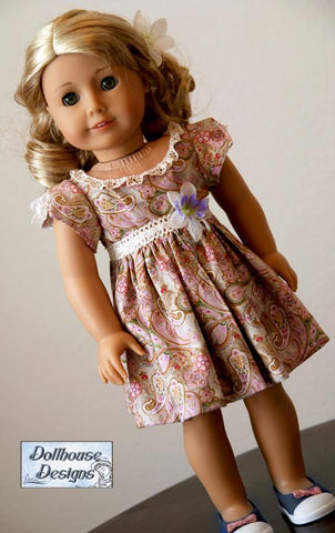 Dollhouse Designs 18 Inch Historical Juliette Party Dress 18" Doll Clothes Pattern Pixie Faire