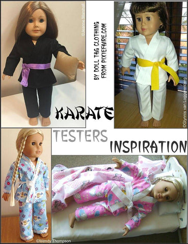 Doll Tag Clothing 18 Inch Modern Karate Uniform 18" Doll Clothes Pixie Faire