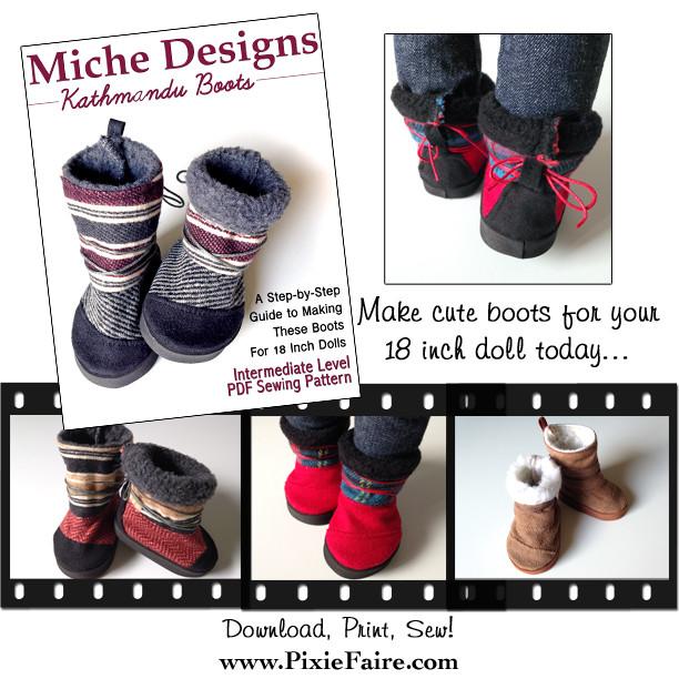 Miche Designs Shoes Kathmandu 18" Doll Shoes Pixie Faire